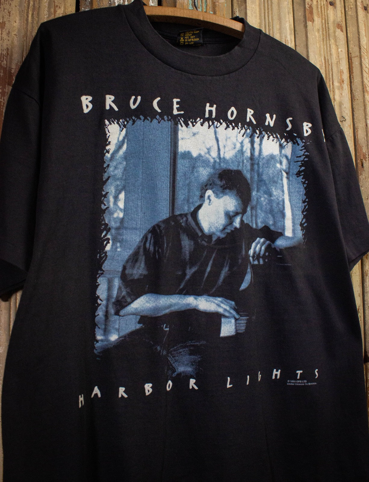 Vintage Bruce Hornsby Harbor Lights Concert T Shirt 1993 Black XL