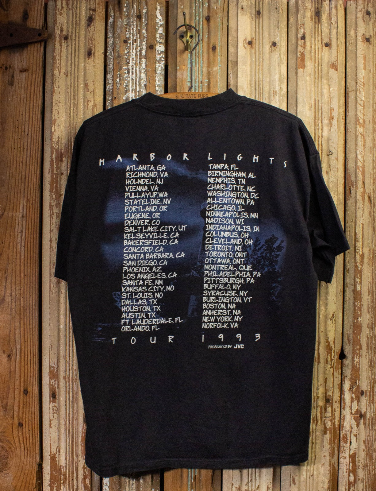 Vintage Bruce Hornsby Harbor Lights Concert T Shirt 1993 Black XL