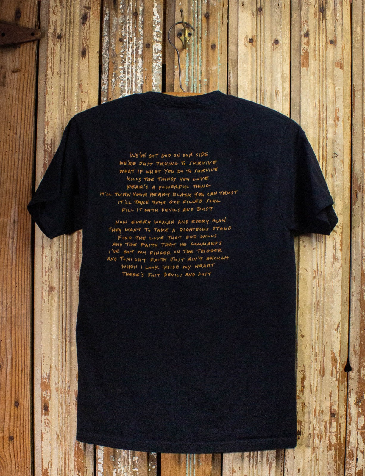 Vintage Bruce Springsteen Devils & Dust Concert T Shirt 2003 Black Small