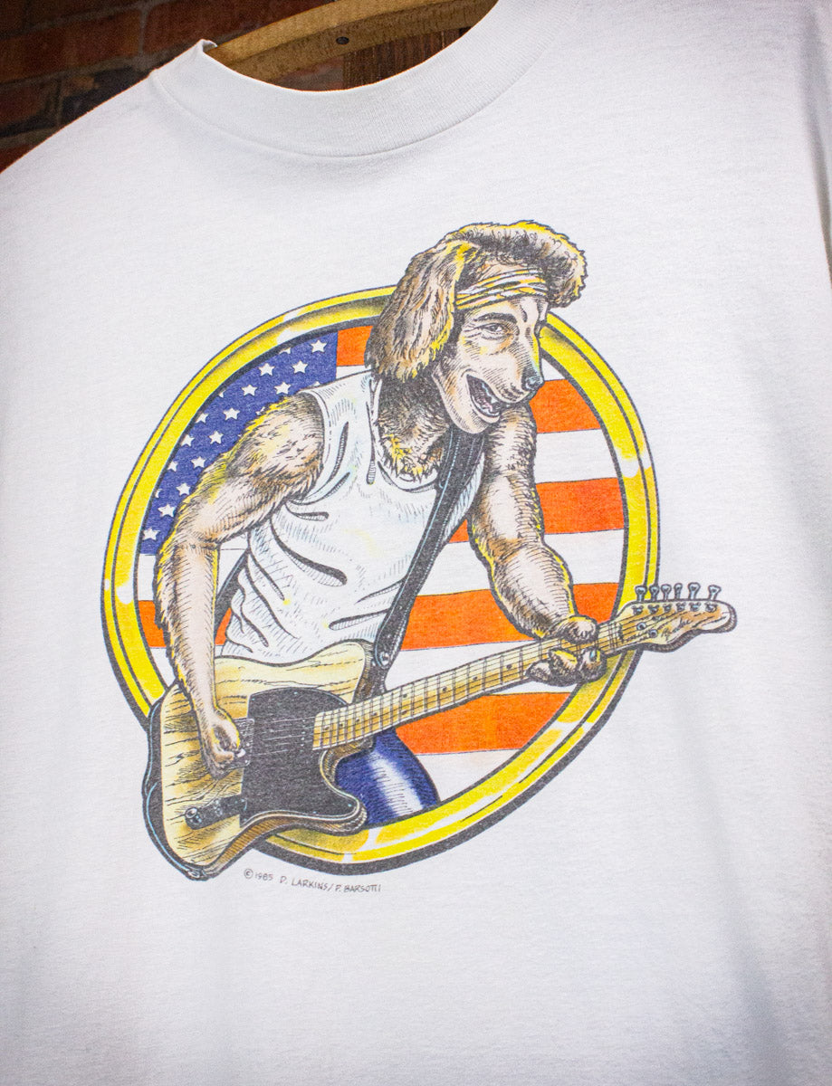 Vintage Bruce Springsteen Dog Oakland Stadium Concert T Shirt 1985 Medium