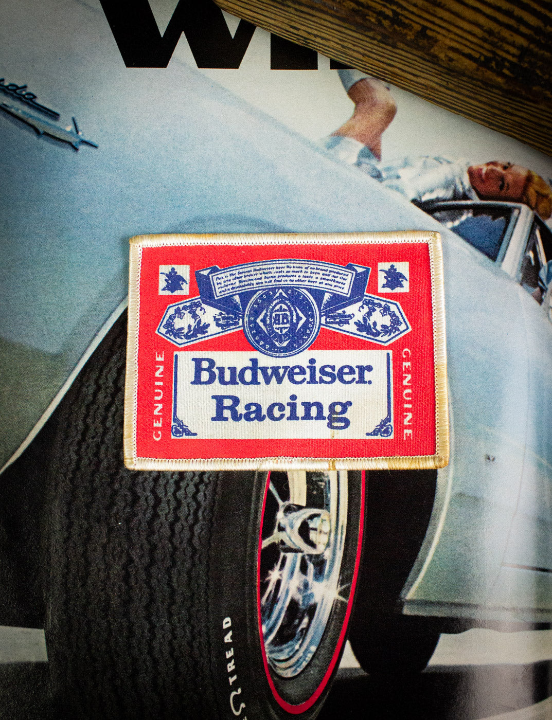 Classic Racing Patches Vintage Budweiser Racing Patch – Black Shag Vintage