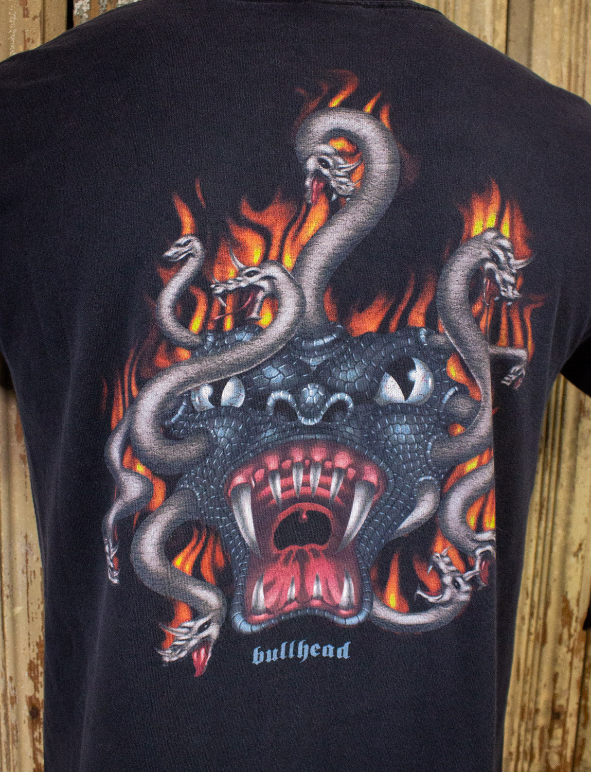 Vintage Bullhead Graphic T Shirt Black Large