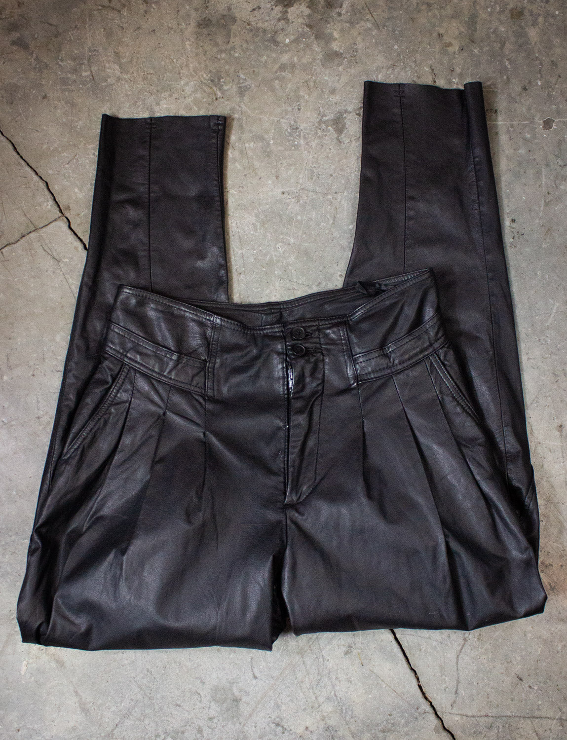 Vintage Byrnes and Baker Black Leather Pants 90s