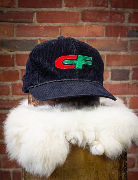 Vintage CF Black Corduroy Trucker Hat