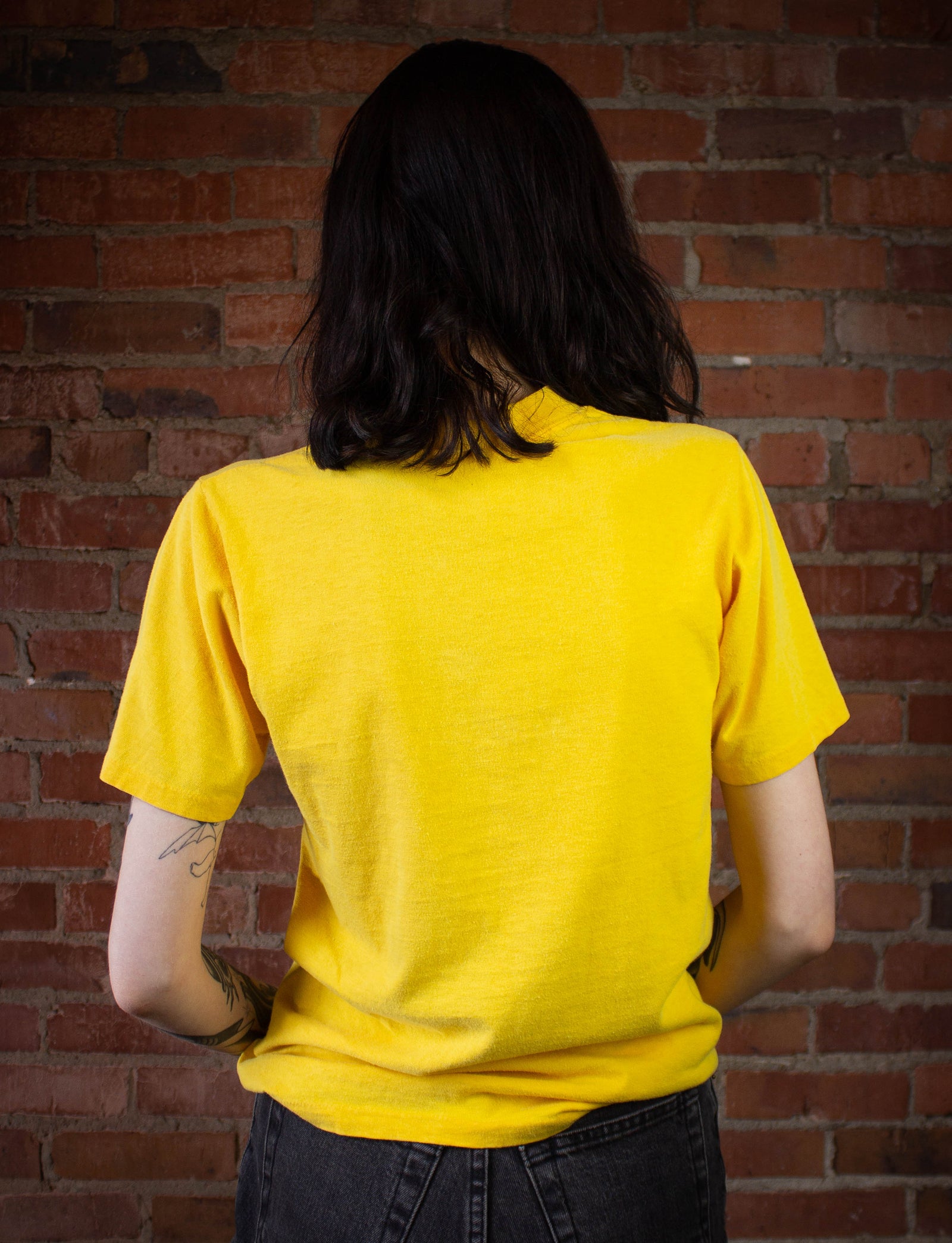 Cotton T-shirt - Mustard yellow/California - Ladies