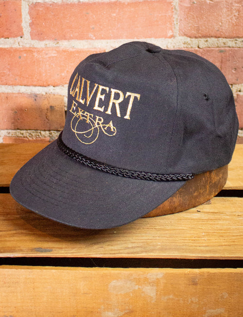 Vintage Calvert Extra Whisky Black Trucker Hat
