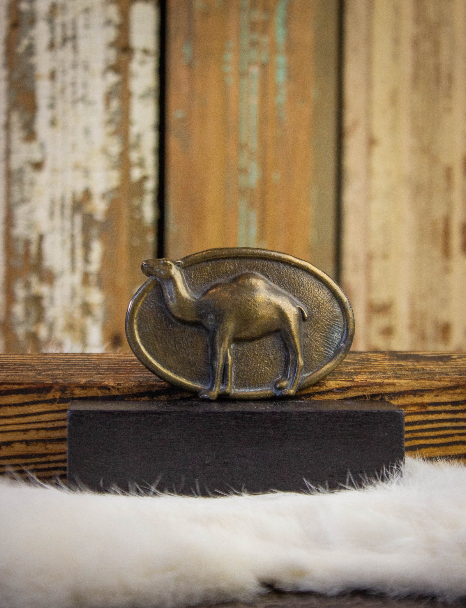 Vintage Camel Brass Belt Buckle
