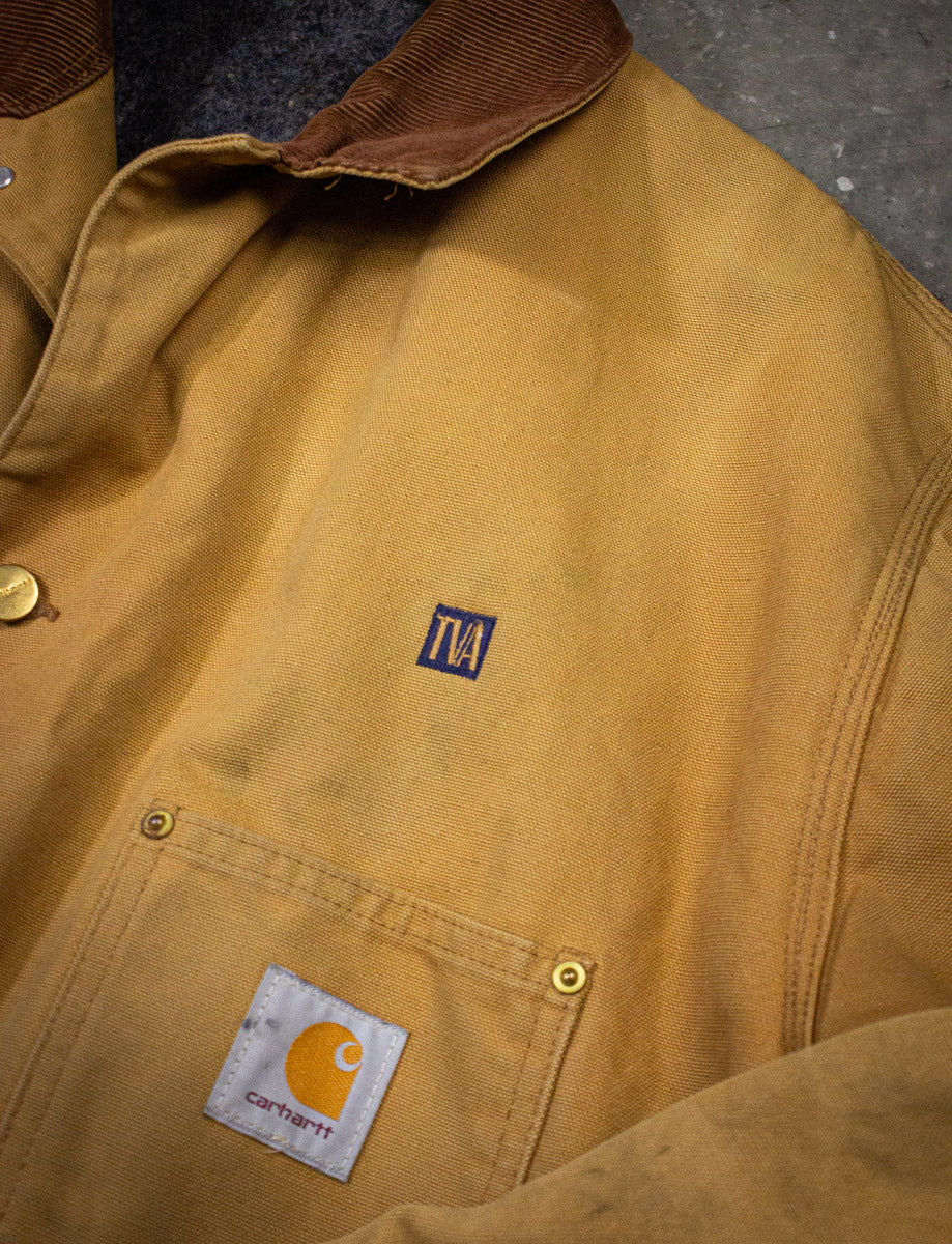 Vintage Carhartt TVA Blanket Lined Chore Jacket 1999 2XL