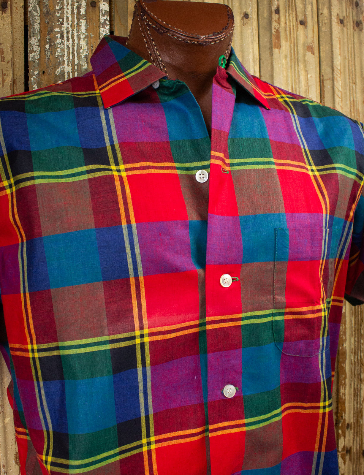 Vintage Cavalier Plaid Shirt 60s XL