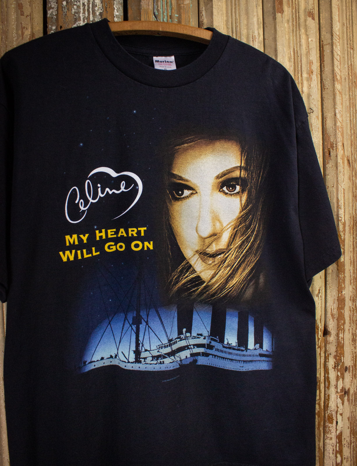 Vintage Celine Dion Let's Talk About Love Concert T Shirt 1999 Black XL