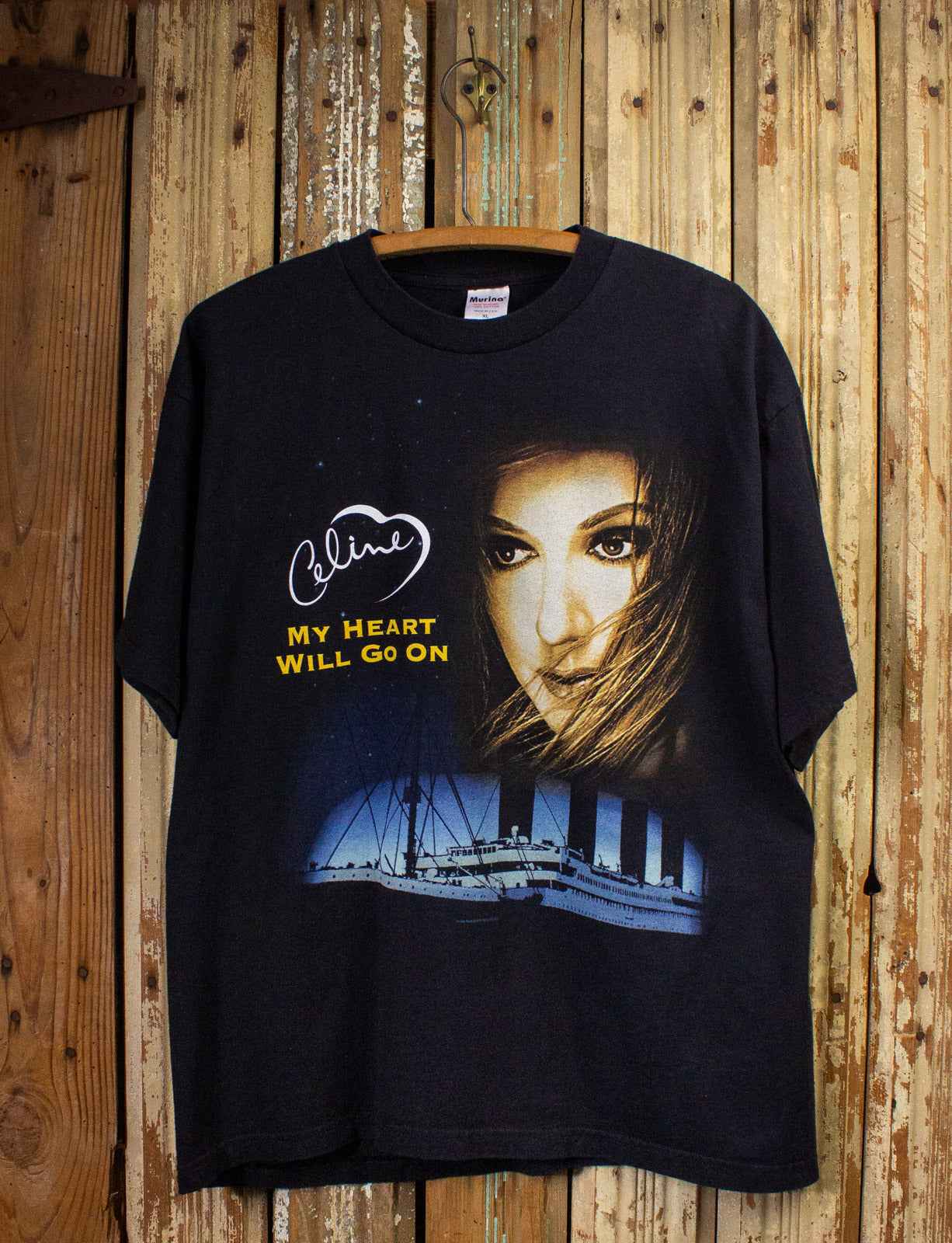 Vintage Celine Dion Let's Talk About Love Concert T Shirt 1999 Black XL