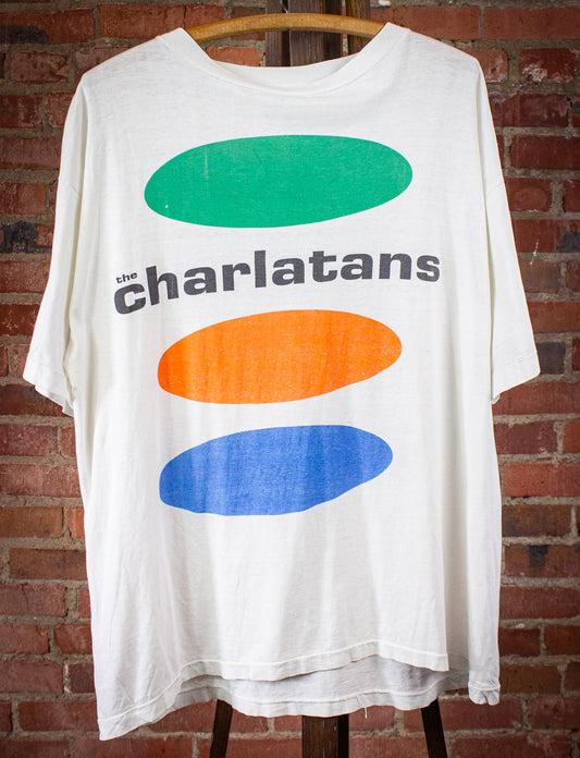 Vintage Charlatans Looking for the Orange One Concert T Shirt 1990 White XL