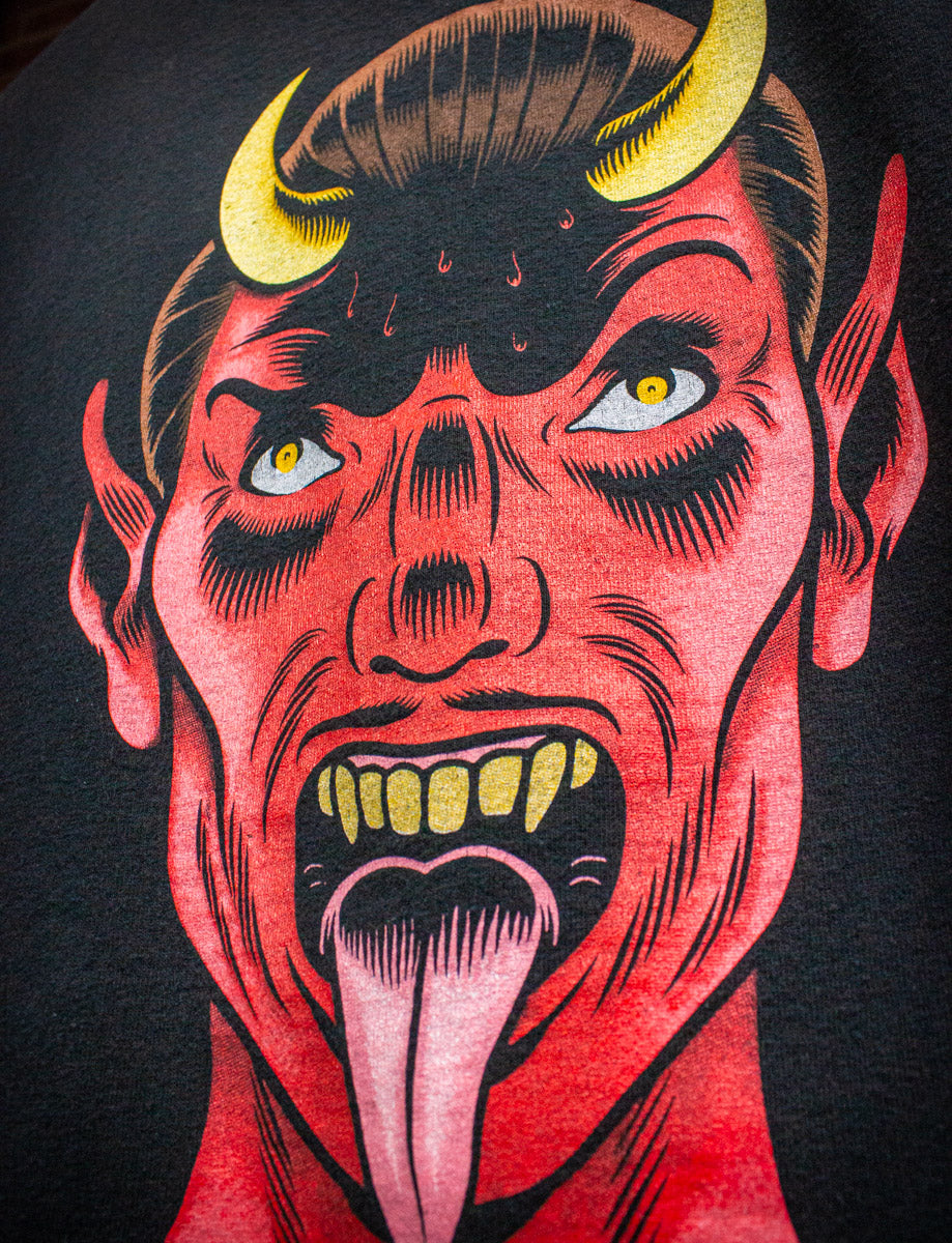 Vintage Charles Burns Devil Graphic T Shirt 1994 XL – Black Shag