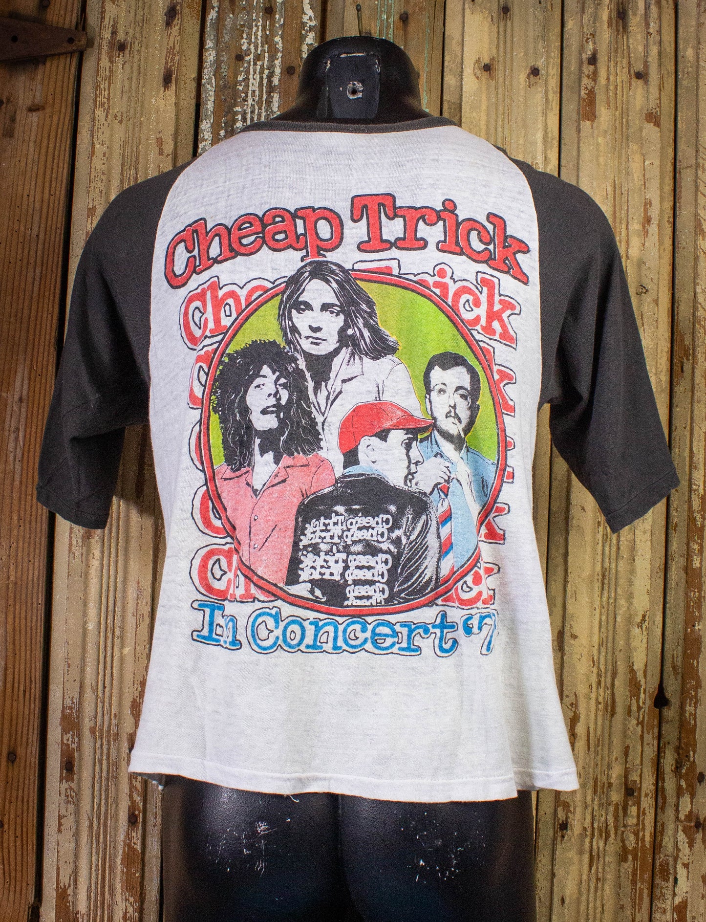 Vintage Cheap Trick US Tour Raglan Concert T Shirt 1979 White/Black Small