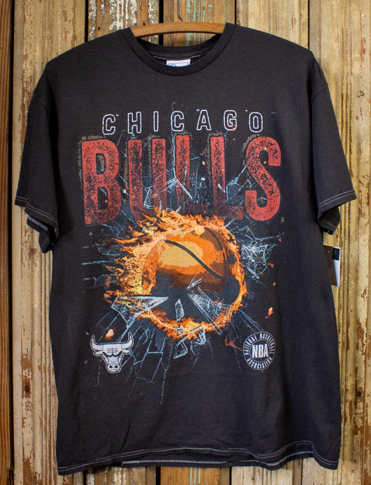 Vintage Chicago Bulls Deadstock Graphic T Shirt Black Large