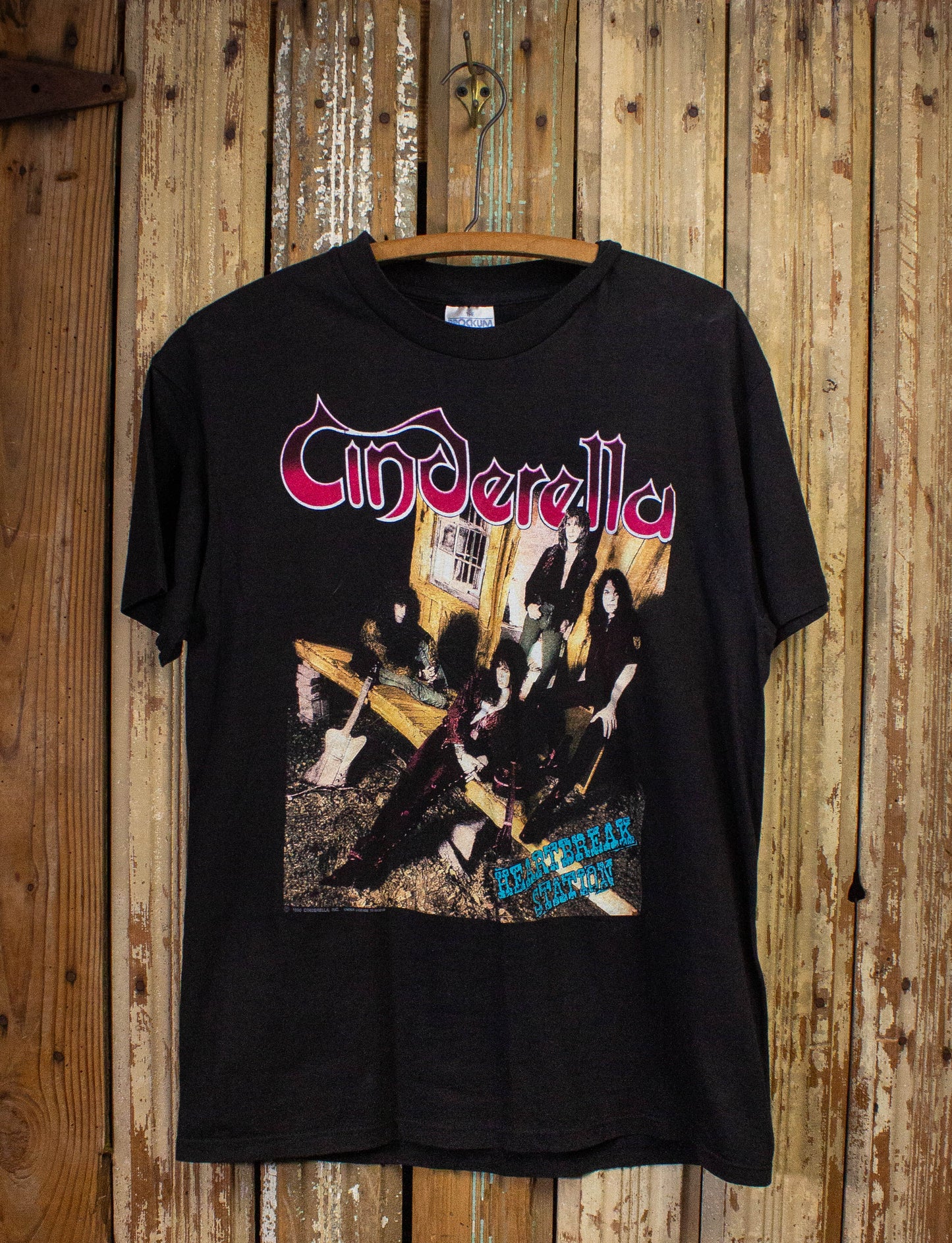 Vintage Cinderella Heartbreak Station Concert T Shirt 1991 Black Large