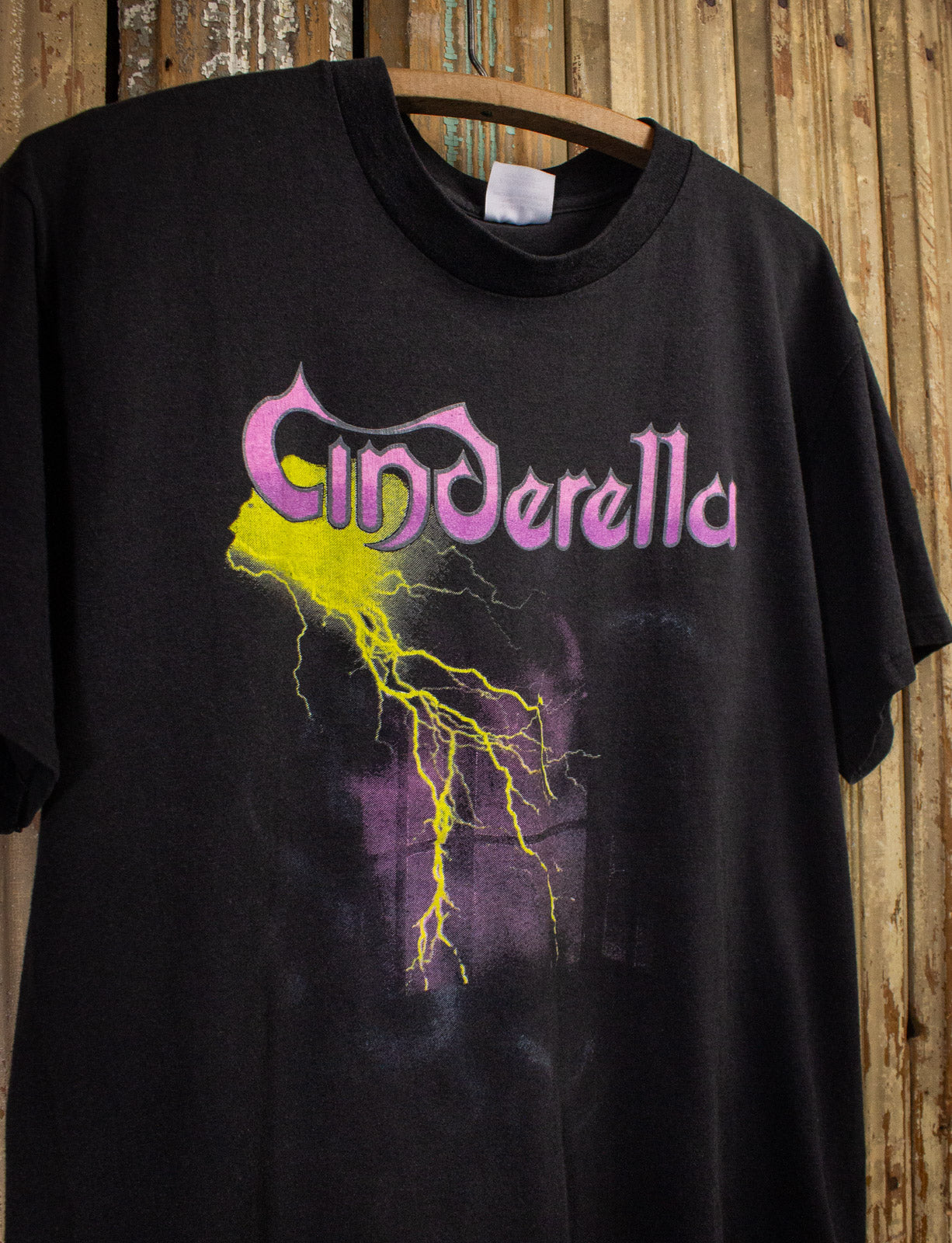 Vintage Cinderella Night Songs Concert T Shirt 80s Black Large