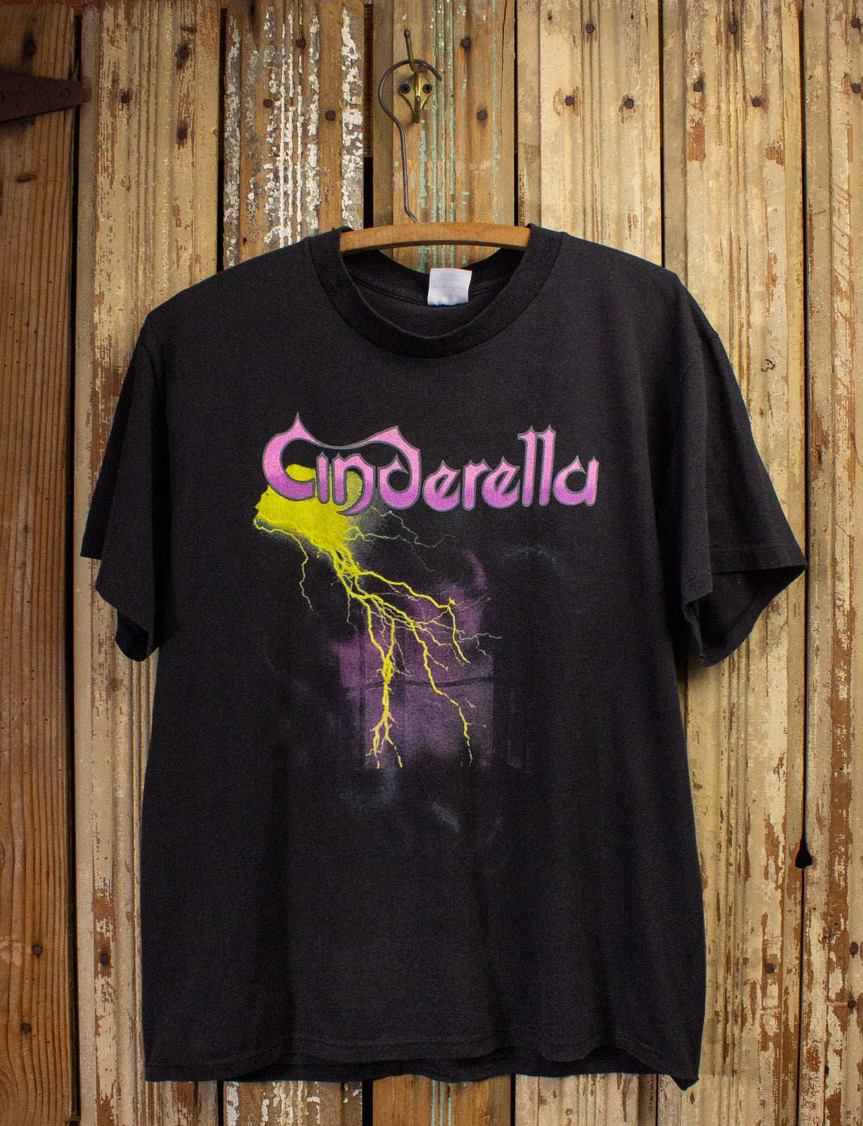 Vintage Cinderella Night Songs Concert T Shirt 80s Black Large