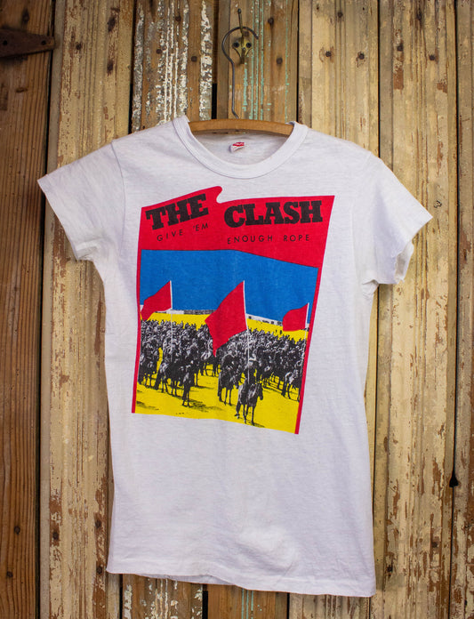 Vintage Clash Give 'Em Enough Rope Concert T Shirt 1978 White XS