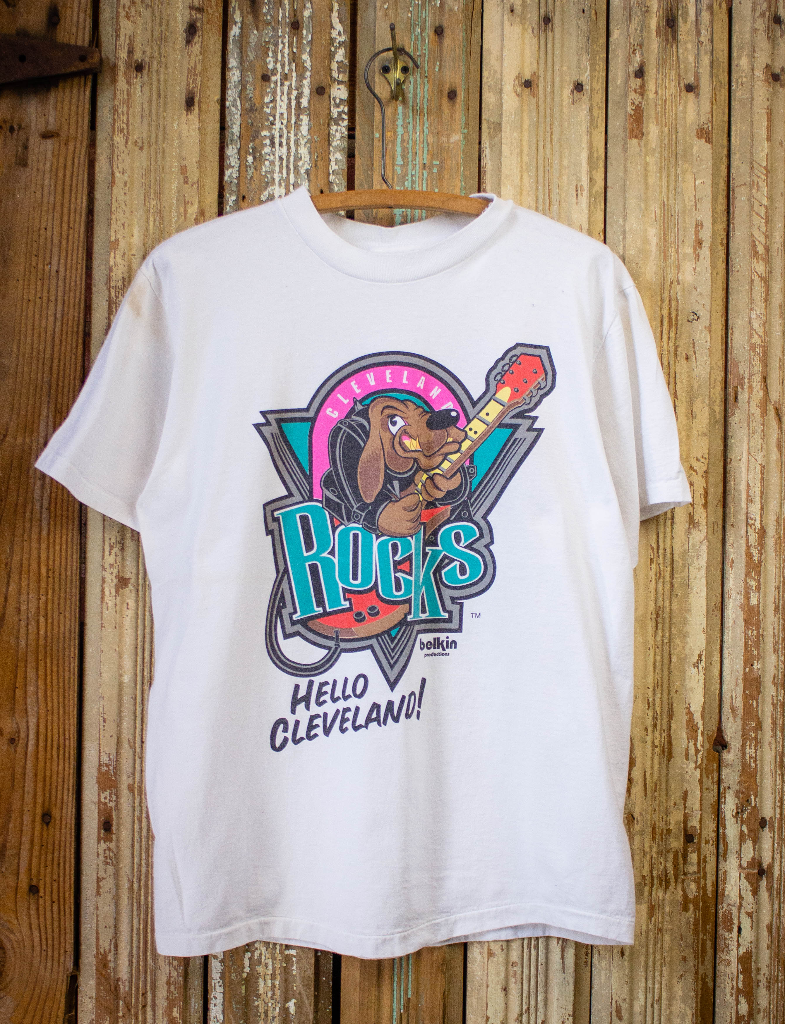 Vintage Cleveland Rocks Graphic T Shirt 90s White Large – Black Shag Vintage