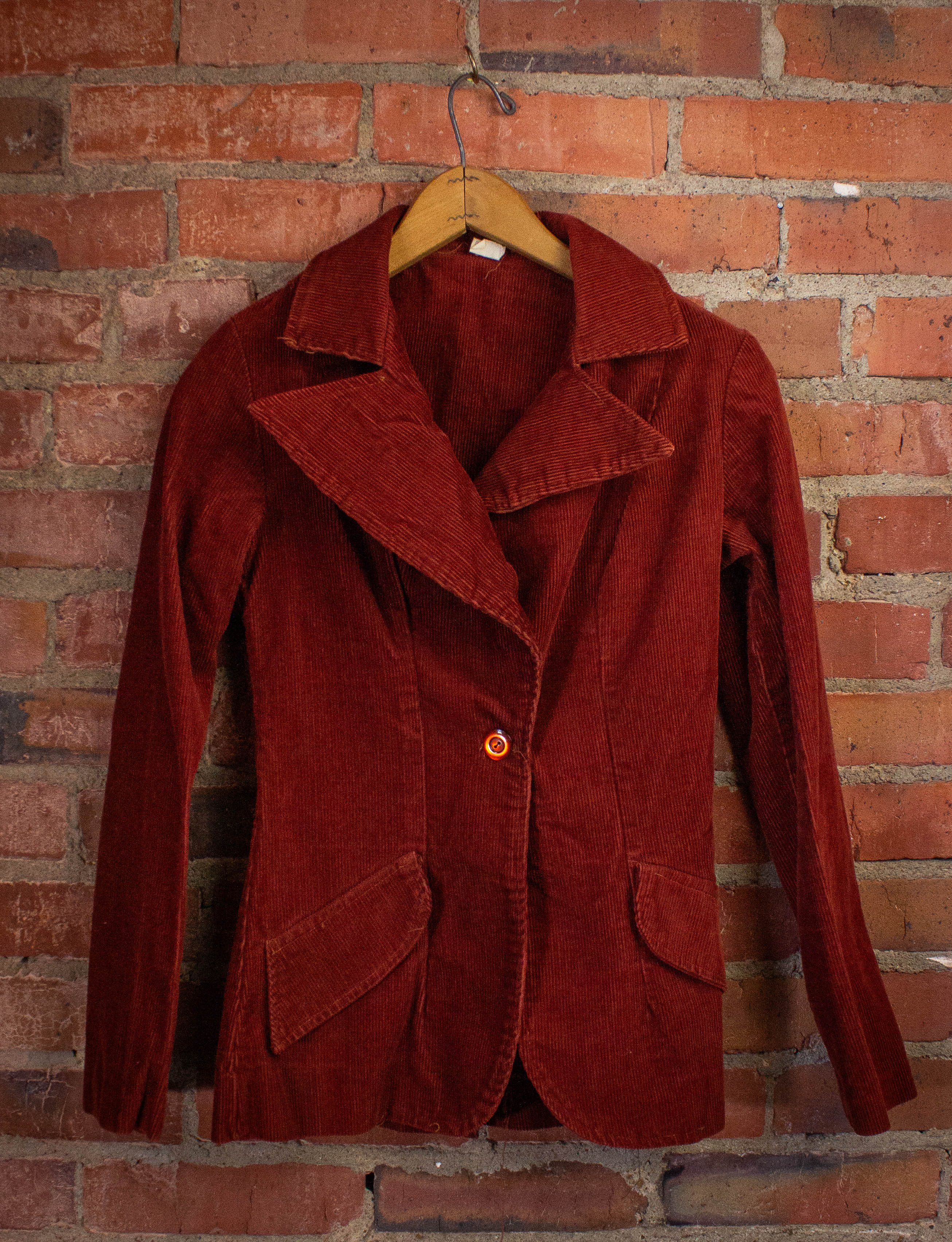 Vintage Corduroy Blazer 70s Rust Red XS – Black Shag Vintage