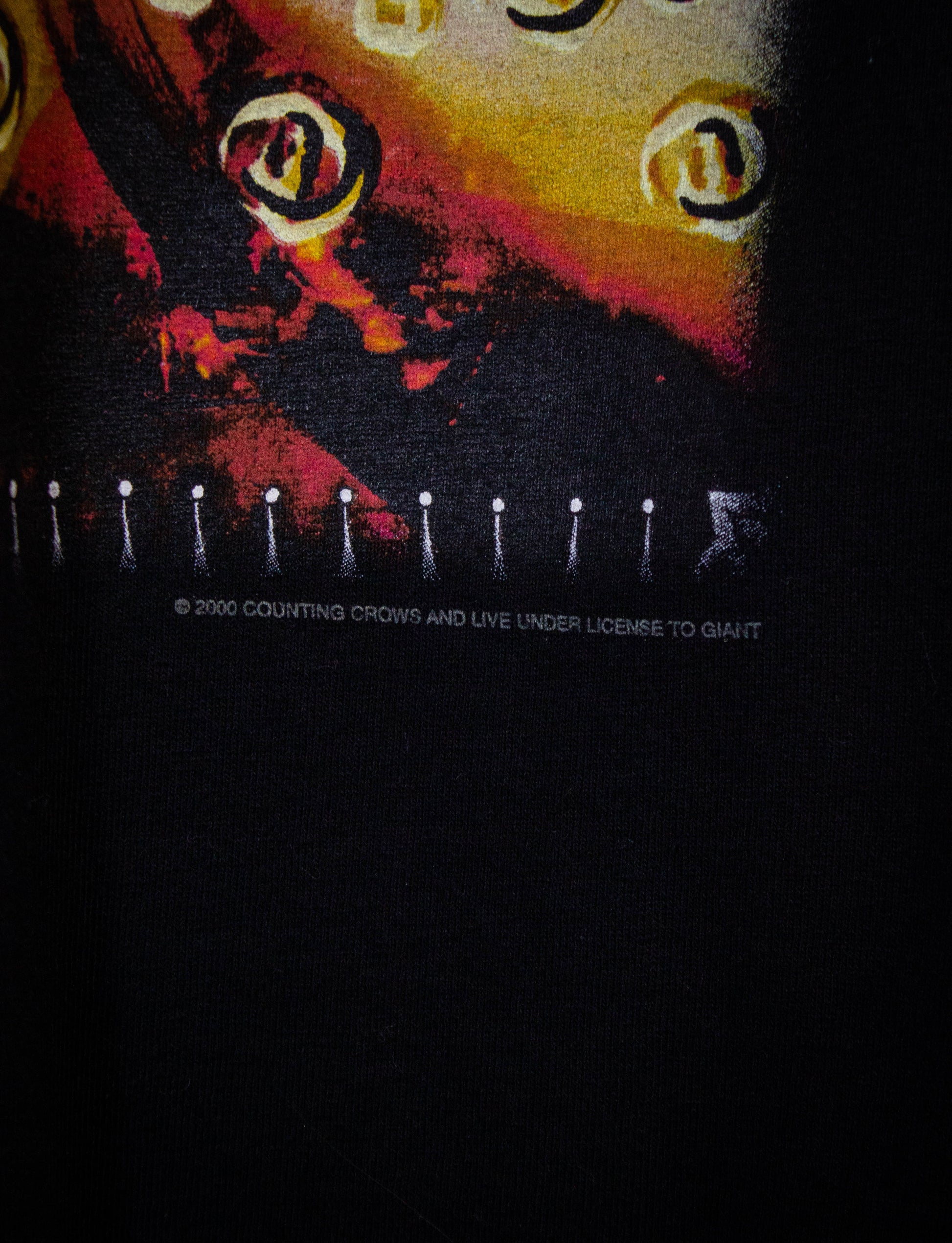 Vintage Counting Crows Summer Tour Concert T Shirt 2000 Black XL