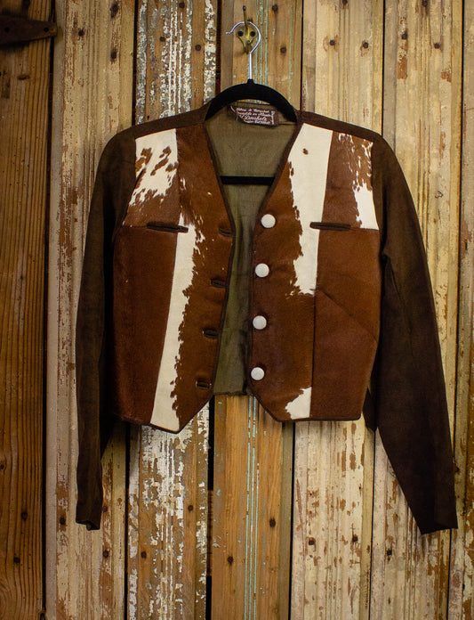 Vintage Cowhide Leather Jacket 1940s S