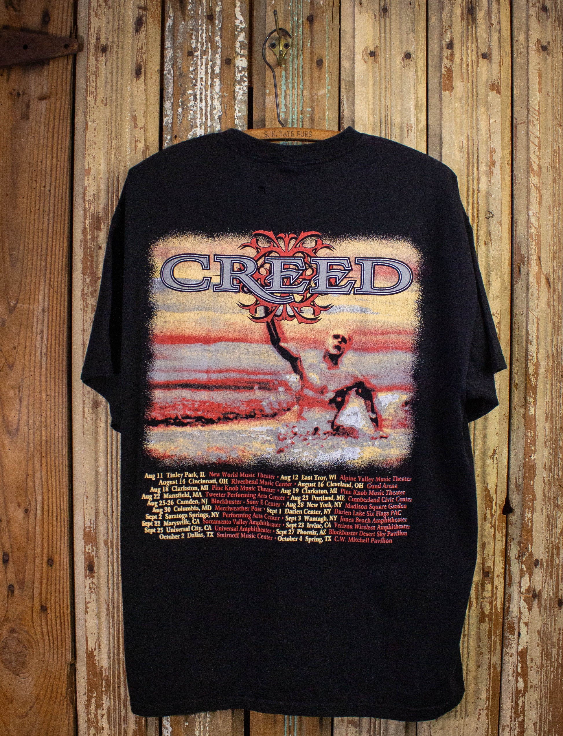 Vintage Creed Human Clay Tour Concert T Shirt 2000 Black XL
