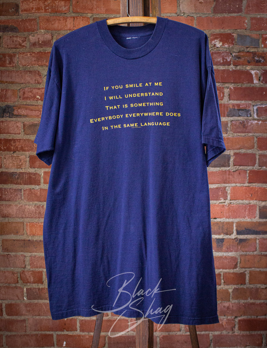 Vintage Crosby Stills and Nash Wooden Ships Concert T Shirt 1996 Blue XL