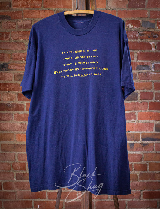 Vintage Crosby Stills and Nash Wooden Ships Concert T Shirt 1996 Blue XL