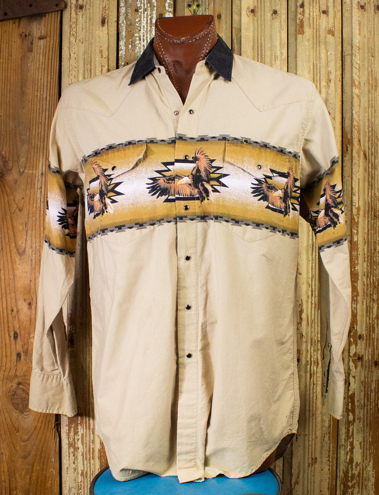 Vintage Cumberland Outfitters Eagle Pearl Snap Western Shirt XL