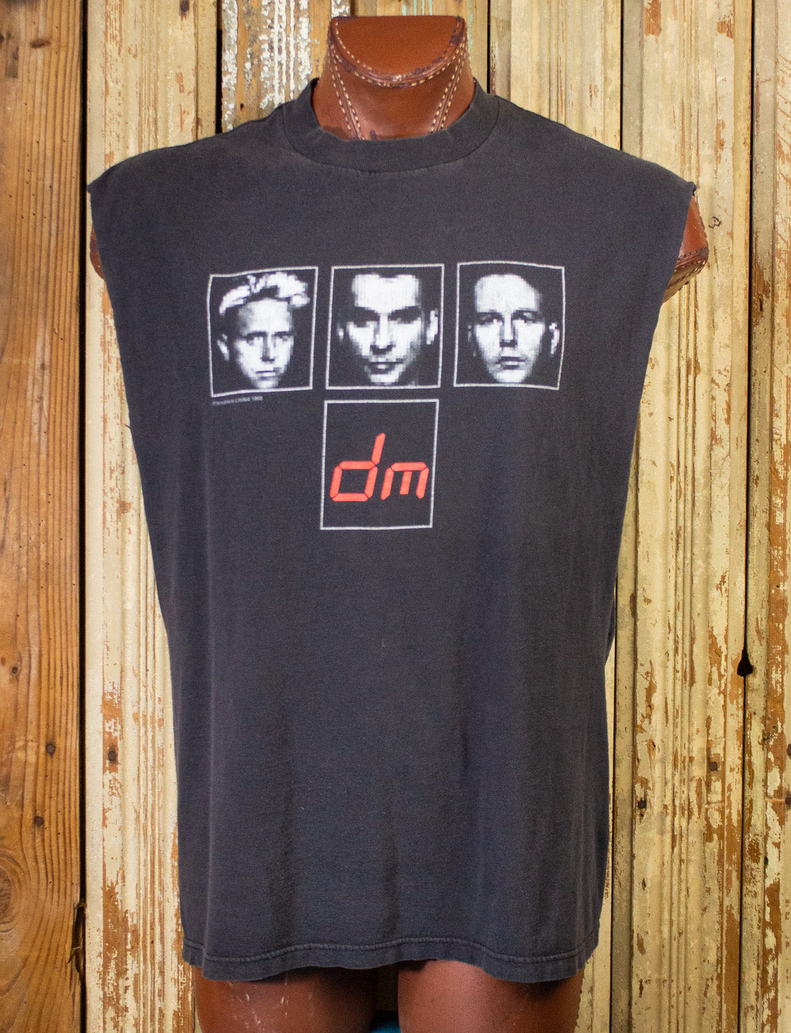 Vintage Depeche Mode The Singles Tour Cut Off Concert T Shirt 1998 Black XL