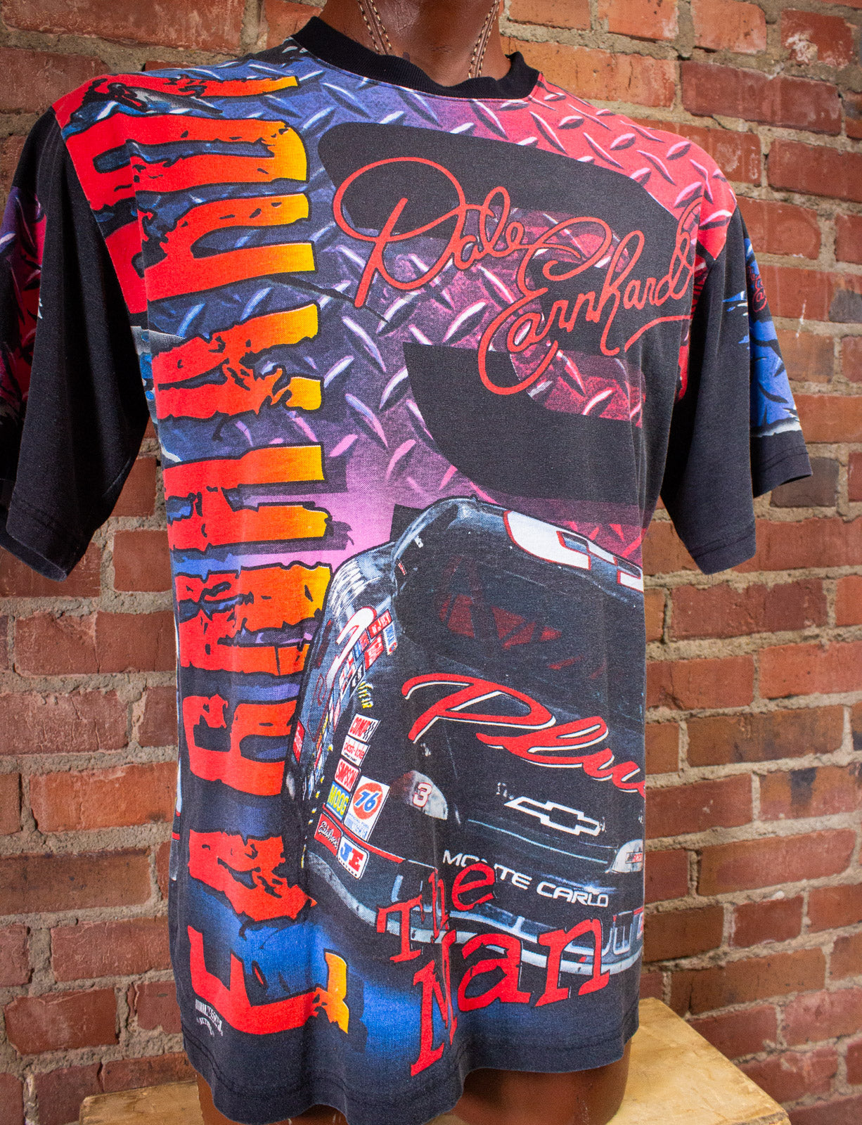 Vintage Dale Earnhardt Born To Run Nascar AOP Graphic T Shirt 90s Large