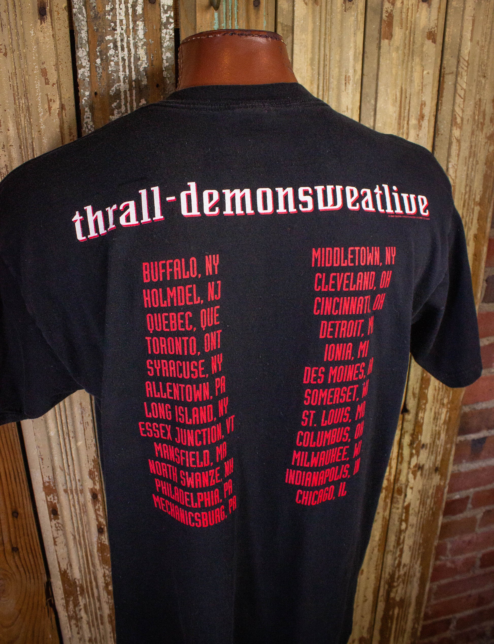 Vintage Danzig Thrall-Demonsweatlive Concert T Shirt 1993 Black XL