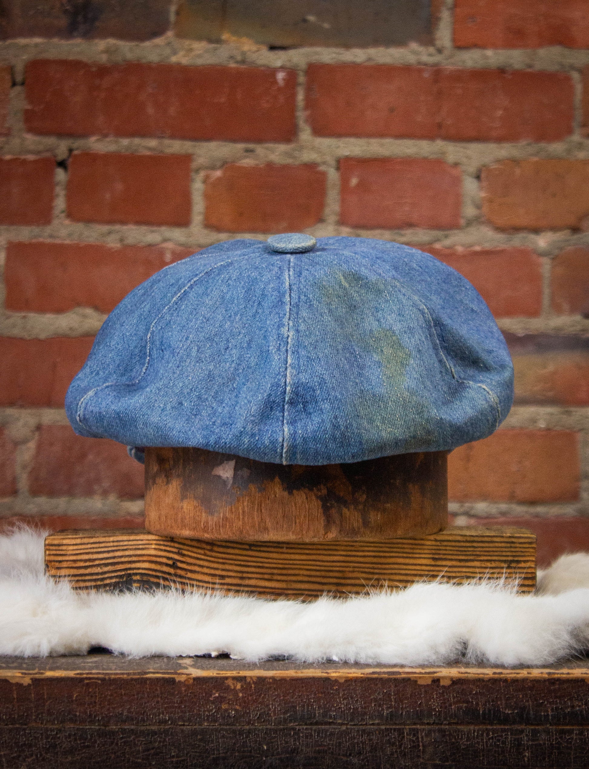 Vintage Denim Floppy Hat 70s Medium