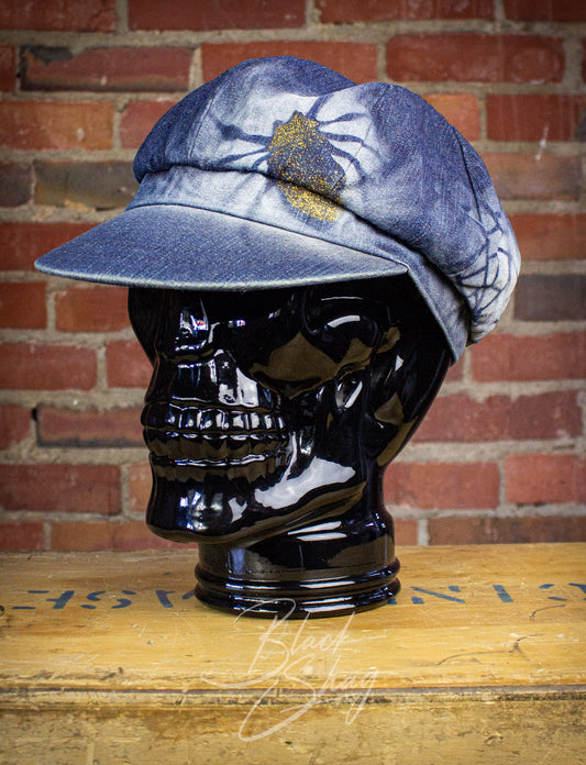 Vintage Denim Spider Floppy Hat 70s