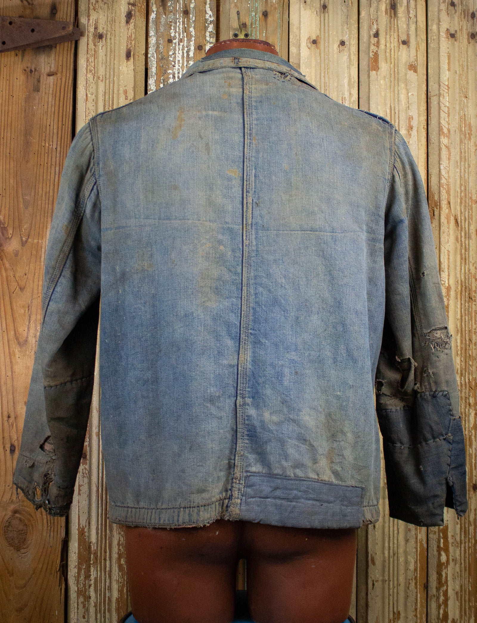 Vintage Denim Workwear Jacket 30s/40s Large – Black Shag Vintage