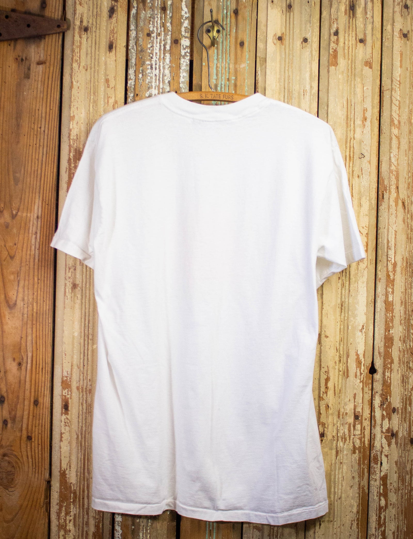 Vintage Dilemma Cat Graphic T Shirt 1989 White XL