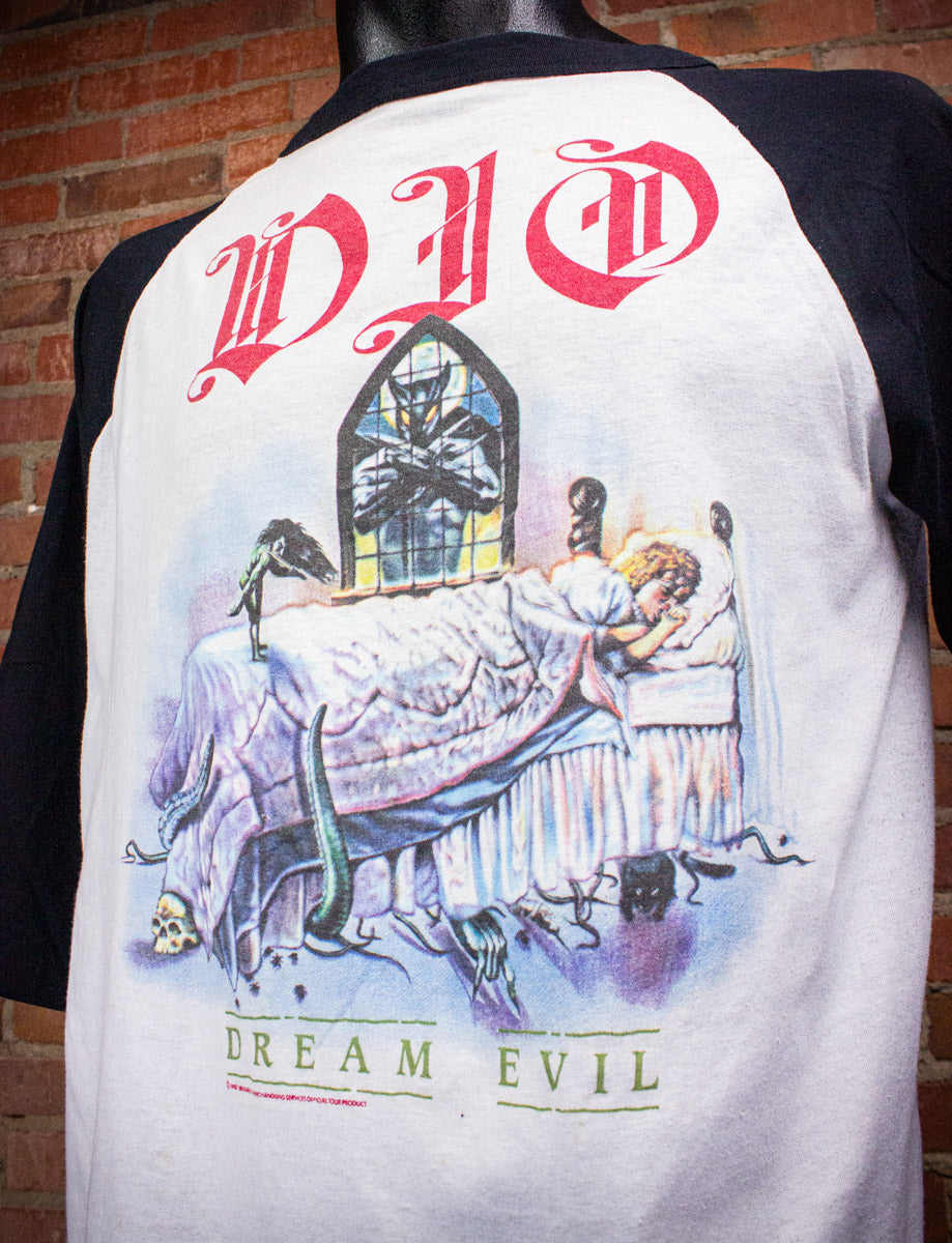 Vintage Dio Dream Evil Raglan Concert T Shirt 1987 Large
