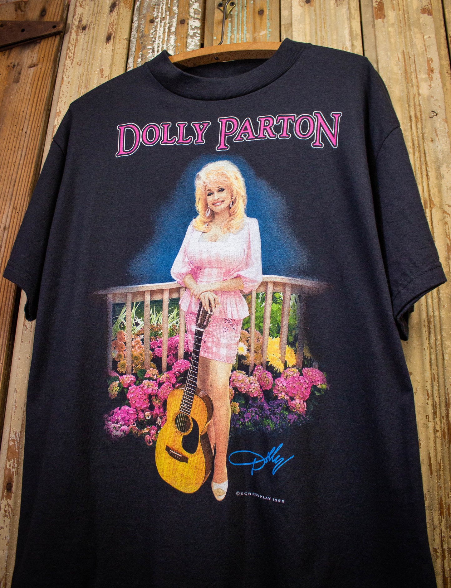 Vintage Dolly Parton Concert T Shirt 1996 Black XL