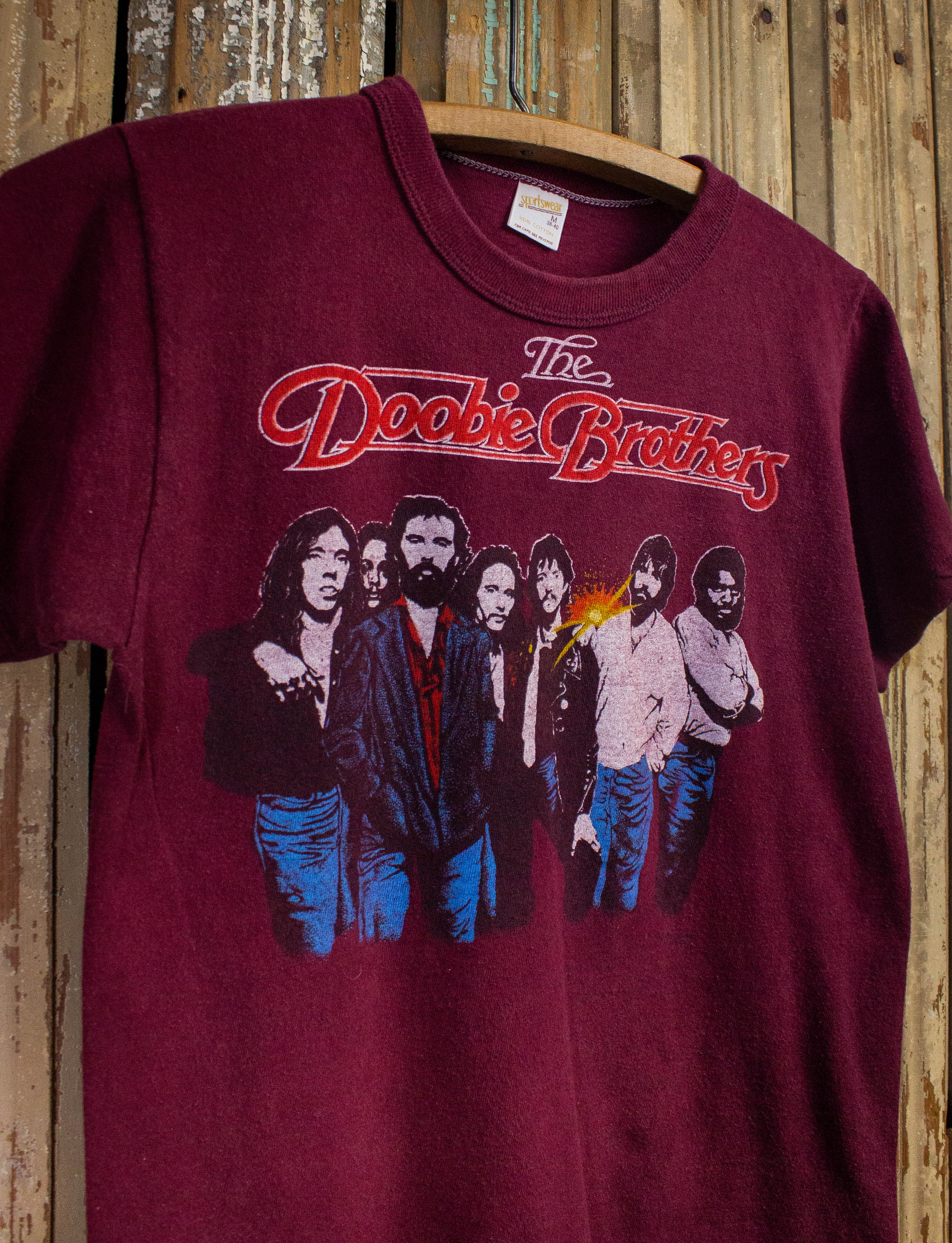 Vintage Doobie Brothers One Step Closer Concert T Shirt 1980 Red