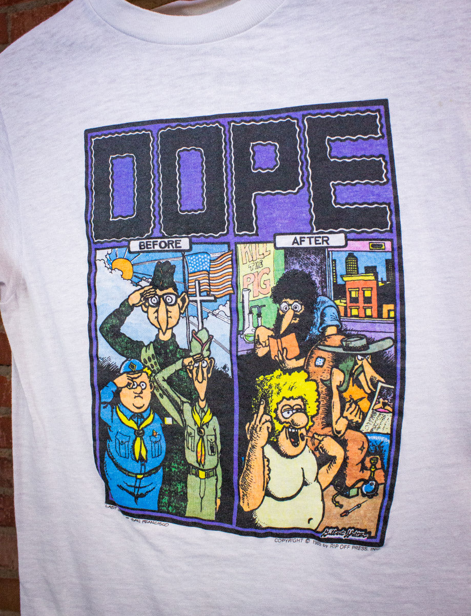Vintage Dope Freak Brothers Comic Graphic T Shirt 1985 Gilbert
