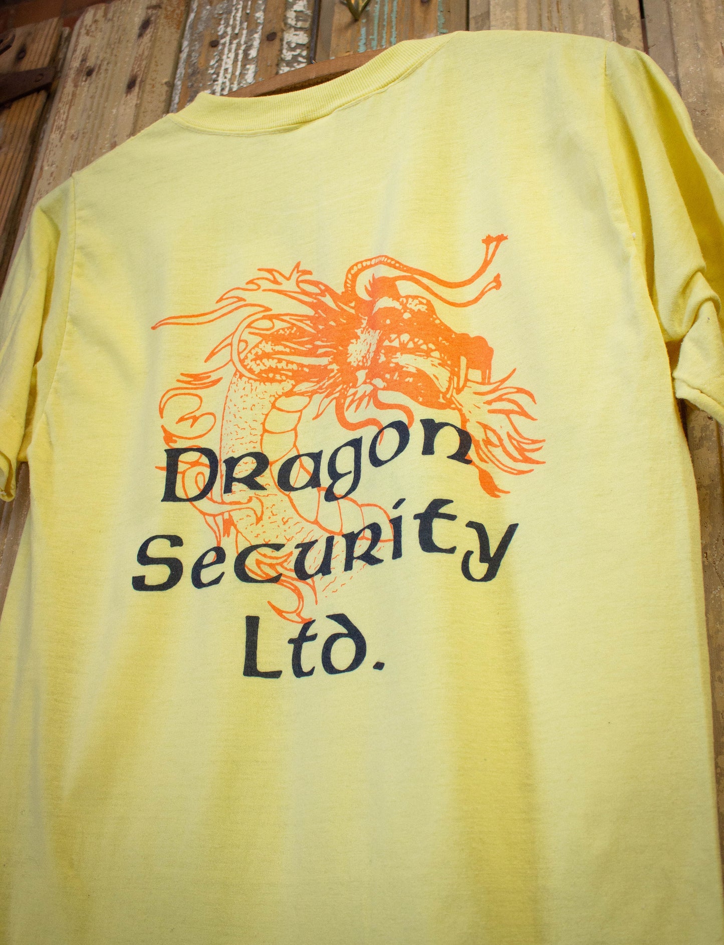 Vintage Dragon Security Ltd Graphic T-Shirt 1970s S