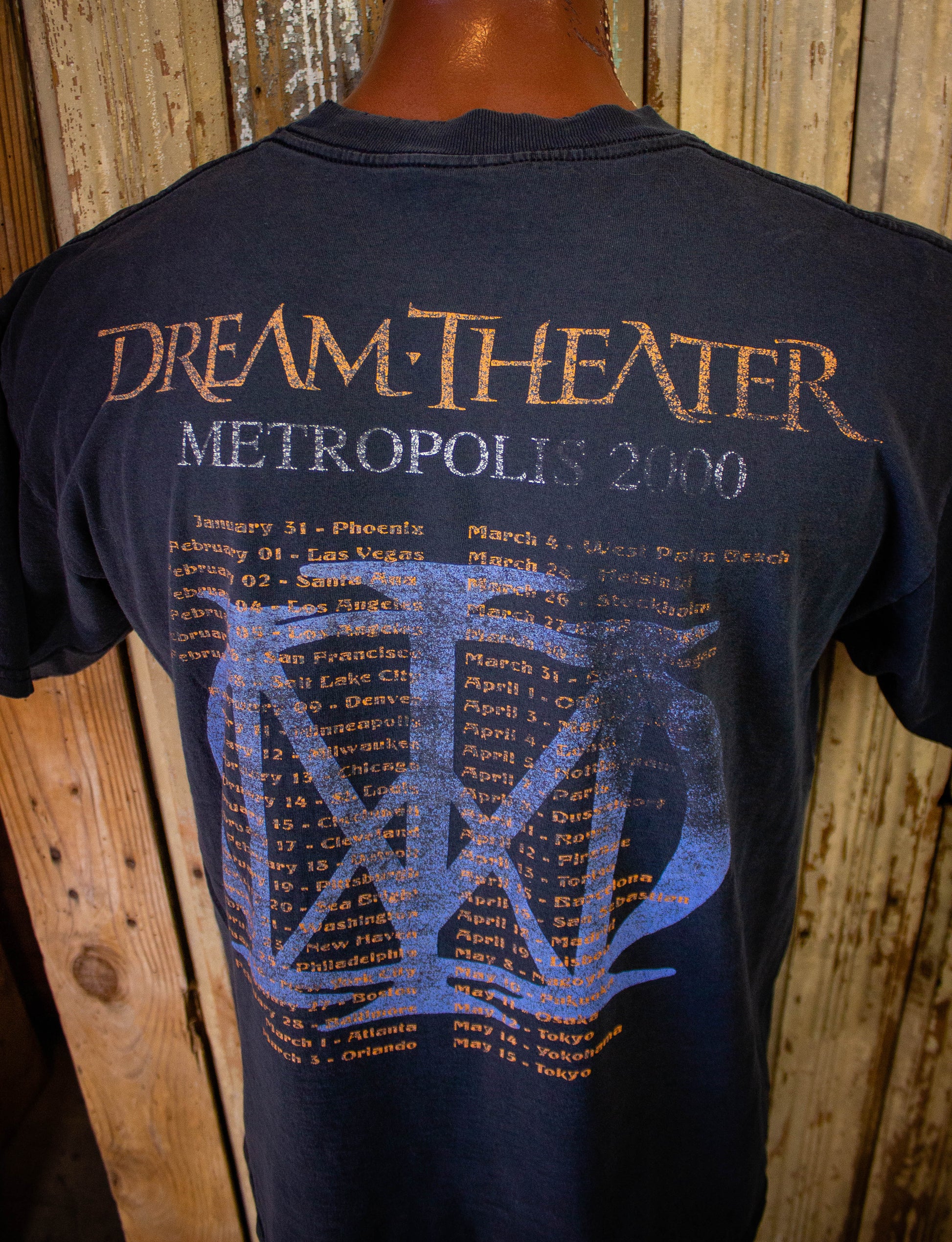 Vintage Dream Theater Metropolis Concert T Shirt 2000 Black XL