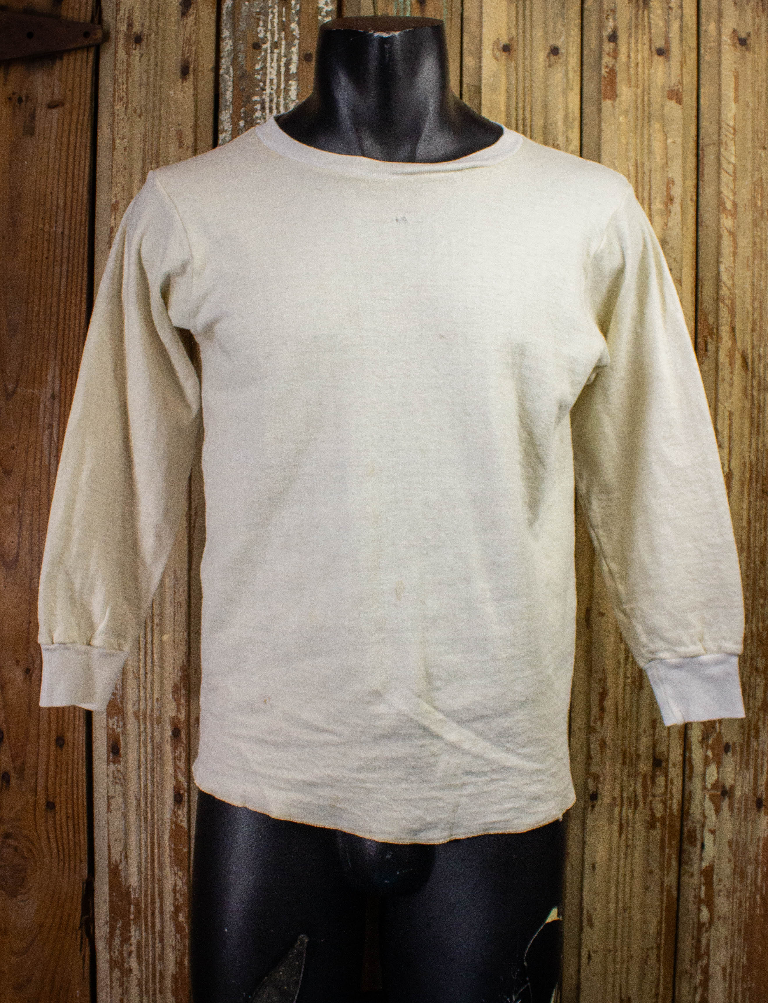 Vintage Duofold Blank White Sweatshirt 50s Medium