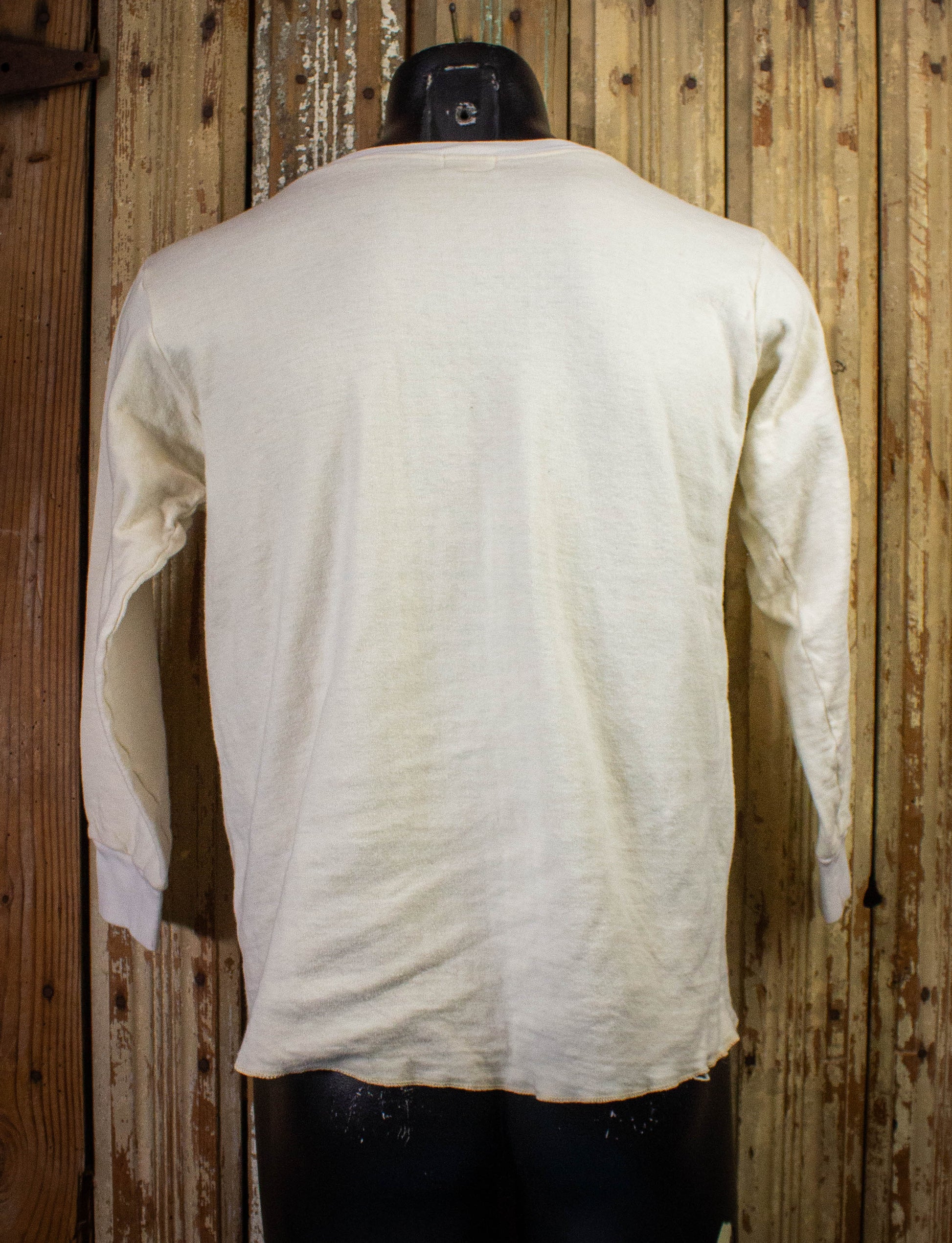 Vintage 60's/70's White Long Sleeve Thermal Shirt Women's Size XS