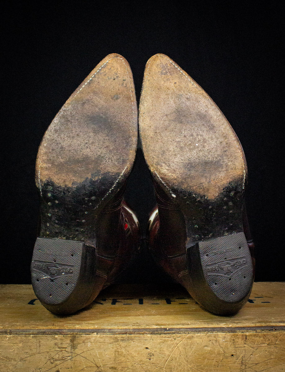 Vintage Western Eagle Brown Cowboy Boots Size 10EE