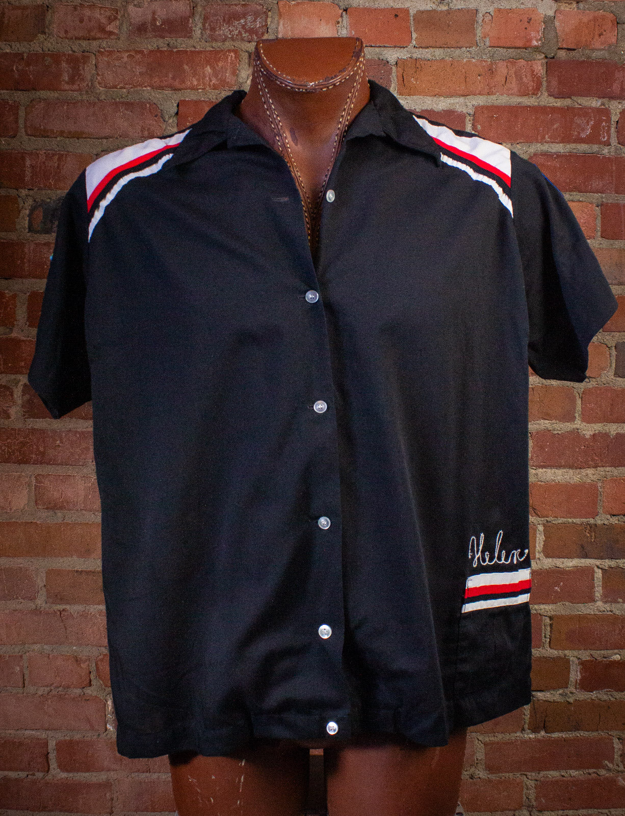 Vintage East Star Inn Helen Bowling Shirt 70s Black XL