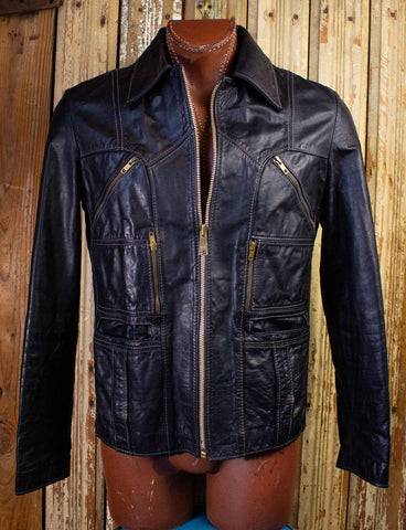 Vintage Schott Rancher Suede Fringe Western Jacket 70s Tan Leather Small
