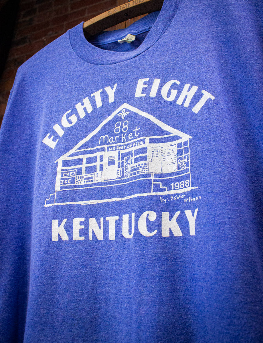 Vintage Eighty Eight Kentucky Graphic T Shirt 1988 Blue Medium